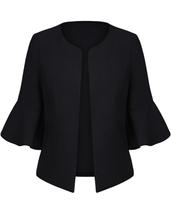 Blazer recortado LADI TREND casual Feminino preto 2GG Blazer recortado LADI TREND casual Feminino preto 2GG