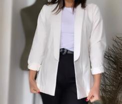 Blazer Savannah linho 32% e algodão 68% off white