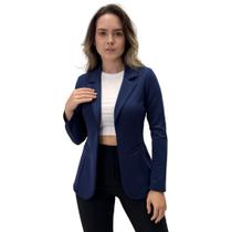 Blazer Simô Aberto Manga Longa Básico Feminino