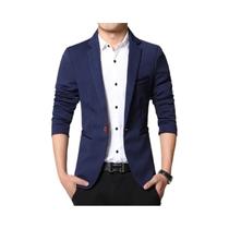 Blazer Slim Fit Masculino plus Size, Jaqueta De Terno Em Preto, Azul E Vermelho, Tamanhos De L a