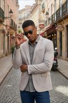 Blazer Slim Fit Soft Heritage Premium Arrow_Cinza Claro Blazer Slim Fit Soft Heritage Premium Arrow_Cinza Claro