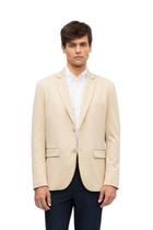 Blazer Slim Hangar 33 Em Malha Bege