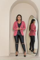 Blazer Social em Alfaiataria com Bolso Falso Lateral