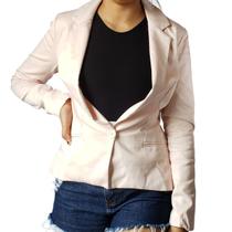 Blazer Social Rosa Claro Lady Rock Blazer Social Rosa Claro Lady Rock