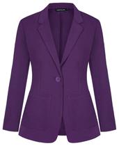 Blazer Suit Cardigan para mulheres MINTLIMIT, lapela entalhada, roxa