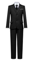 Blazer Suit Gent M Boys, preto, tamanho 7, blazer, colete