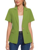 Blazer Suit MINTLIMIT para mulheres, casual, algodão e linho Blazer Suit MINTLIMIT para mulheres, casual, algodão e linho