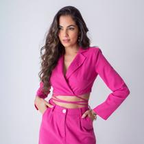 Blazer susie cropped amarração feminino