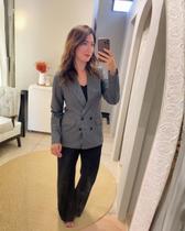 Blazer Terninho Feminino Alfaiataria Xadrez Amelie Social -