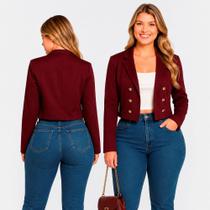 Blazer Terninho Social Alfaiataria Botões Dourados Luxo