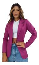 Blazer Tradicional Alfaiataria Poliamida/elastano Feminino Blazer Tradicional Alfaiataria Poliamida/elastano Feminino