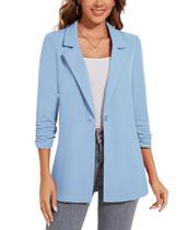 Blazer Unifizz feminino Open Front Work Office, manga 3/4, 2GG Blazer Unifizz feminino Open Front Work Office, manga 3/4, 2GG