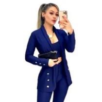 Blazer Valentina Max Longo Alfaiataria Ponto Roma Com Botões