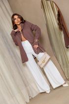 Blazer viscose sarjado Piccini Store bolsos cores disponíveis Blazer zunesha