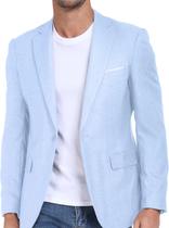 Blazer Wehilion Casual Blue para homens e viagens de negócios