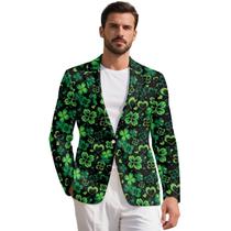 Blazer Zarisguat St Patricks para homens verde Slim Fit S-5XL Blazer Zarisguat St Patricks para homens verde Slim Fit S-5XL