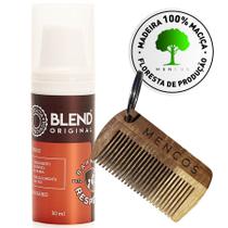 Blend Original 30mL Barba de Respeito + Pente de Madeira Maciça Mencos