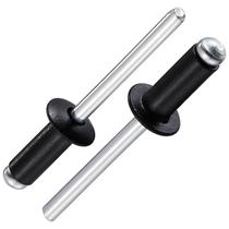 Blind Pro Rivets Wensilon 300 unidades de alumínio preto com mandril de aço Blind Pro Rivets Wensilon 300 unidades de alumínio preto com mandril de aço