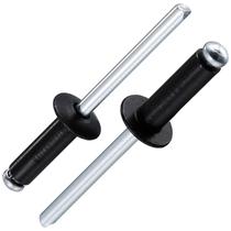 Blind Pro Rivets Wensilon 300 unidades de alumínio preto com mandril de aço Blind Pro Rivets Wensilon 300 unidades de alumínio preto com mandril de aço