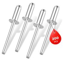 Blind Rivets WORKPRO 200 unidades de alumínio 4,8 mm x 12,7 mm prata Blind Rivets WORKPRO 200 unidades de alumínio 4,8 mm x 12,7 mm prata