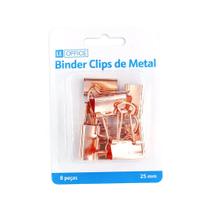 Blinder Clip Metálico Le Rosé 25mm com 8 Unidades Blinder Clip Metálico Le Rosé 25mm com 8 Unidades