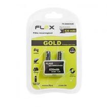 Blister 2 Pilhas Aaa Recarregaveis Flex 630Mah 1.2V