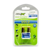 Blister 2 Pilhas Recarregaveis AAA Flex Gold 1000Mah 1.2v - FX-AAA10LB2