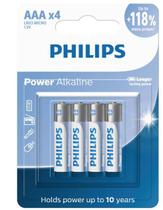 Blister 4 Pilhas Aaa Alcalinas Philips - Lr03P4B/59