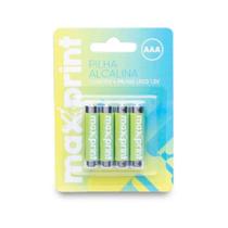 Blister 4 Pilhas Palito Alcalinas 1,5V AAA MAXPRINT