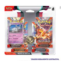 Blister Quadruplo Pokémon Escarlate e Violeta Obsidiana em chamas Houndstone 33491 - Copag