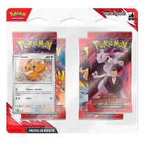 Blister Quádruplo Pokémon Escarlate e Violeta Rivais Predestinados Eevee Cards TCG Coleção Cartas