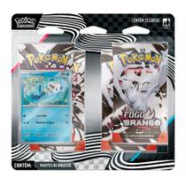Blister Quadruplo Pokémon Escarlate Violeta Fogo Branco Raio Preto Oshawott 25 Cartas 10040 35899 - Copag