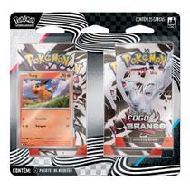 Blister Quadruplo Pokémon Escarlate Violeta Fogo Branco Raio Preto Tepig 25 Cartas 10040 35899 - Copag