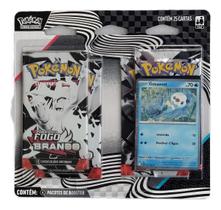 Blister Quádruplo Pokémon Fogo Branco E Raio Preto Oshawott