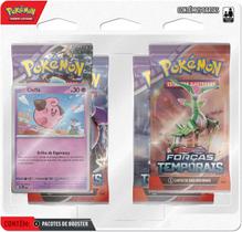 Blister Quadruplo Pokémon Tcg Cleffa Escarlate E Violeta 5 Forças Temporais