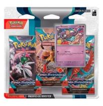 Blister triplo 19 cartas pokémon Fenda Paradoxal - Sinistea