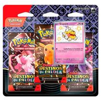 Blister Triplo Pokémon Escarlate e Violeta Destinos de Paldea 19 Cartas Greavard 33857 - Copag