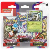 Blister Triplo Pokémon Escarlate e Violeta Spidops 19 Cartas Copag