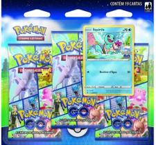 Blister Triplo Pokémon GO Squirtle 19 Cartas - Copag SKU 18746