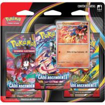 Blister triplo pokémon me04 caos ascendente charmeleon copag 19 cartas Blister triplo pokémon me04 caos ascendente charmeleon copag 19 cartas