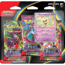 Blister Triplo Pokémon Whimsicott ME02 fogo Fantasmagórico TCG