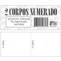 Bloco 2 Corpos Numerado 100 Folhas Com 5 9095 - Fd Grafica