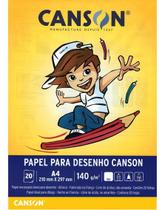 Bloco A4 140g Canson branco com 20 folhas Bloco A4 140g Canson branco com 20 folhas