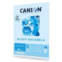 Bloco A4 300g Canson aquarela com 12 folhas Bloco A4 300g Canson aquarela com 12 folhas