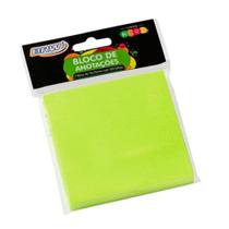 Bloco ades verde neon 76x76mm c/100fls - Brw