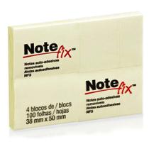 Bloco adesivo 38x50 100 fls amarelo Note Fix Post-it 3M