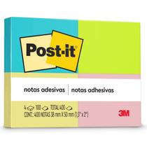 Bloco adesivo 38x50 100 fls colorido POST-IT 3M