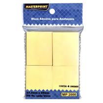 Bloco adesivo 38x50 Amarelo 100 folhas Masterprint