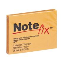 Bloco adesivo 3M Note Fix 76X102mm laranja 100 folhas Bloco adesivo 3M Note Fix 76X102mm laranja 100 folhas