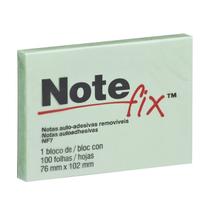 Bloco adesivo 3M Note Fix 76X102mm verde 100 folhas Bloco adesivo 3M Note Fix 76X102mm verde 100 folhas